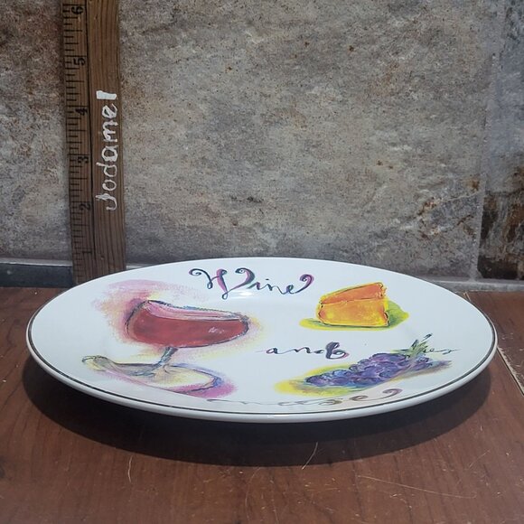 Rosanna Studio Champagne Wine and Cheese 8” Plates Luncheon Snack Set of 3 - Picture 10 of 11